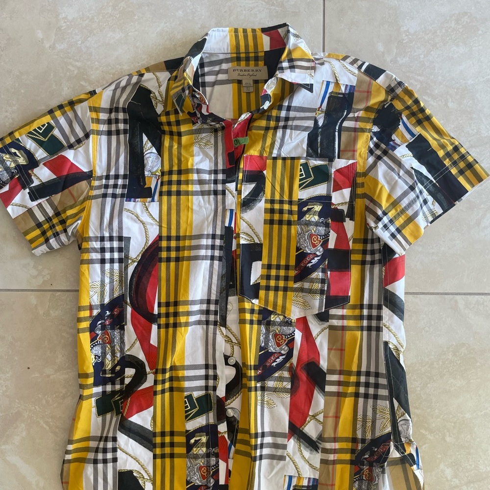 Burberry London gridded shirt
